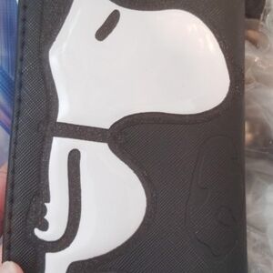 Gray and White Snoopy Wallet